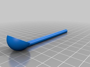 my customized parametric measuring spoon 1 4tsp kitchen & dining 3d print model - Mito3D