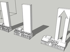 why bernie - iraq signs & logos makersforbernie rumsfeld sanders war 3d print model - Mito3D