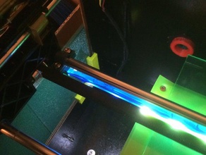 ctc dual x-axis led bar holder 3d printer accessories axis creator light lighting x 3d print model - Mito3D