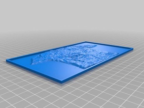 my customized lithopane blues 2d art 3d print model - Mito3D