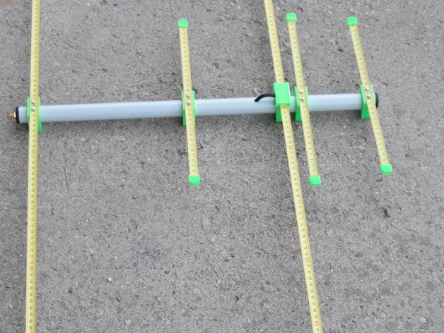 2+3-element-2m 145 mhz 70cm 435mhz duoband ultra portable yagi - Elektronik Antenne hamradio 3D print model - Mito3D