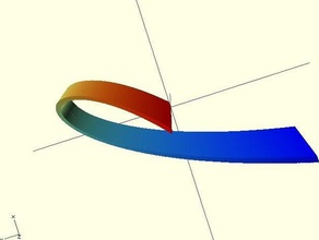 bezier ribbons 3d other openscad 3d print model - Mito3D