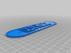Wand-Schild Dekor kundengebundene 3d print model - Mito3D
