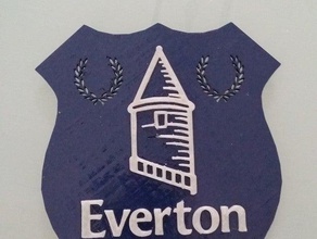 l'everton emblema footbal di calcio voetbal 3d print model - Mito3D