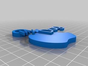 apple Schlüsselanhänger kundengebundene 3d print model - Mito3D