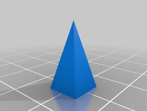 piramide quadrangolare matematica arte di cristallo cristallografia la geometria mineralogia 3d print model - Mito3D
