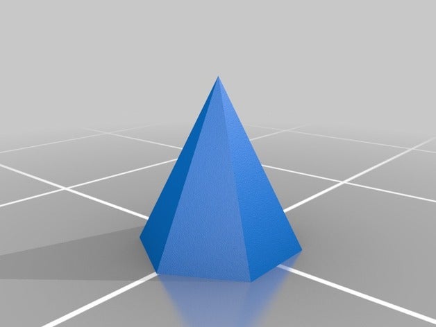 hexagonal pyramid math art crystal crystallography geometry mineralogy 3D print model - Mito3D