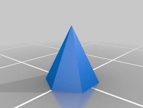 piramide a base esagonale matematica arte di cristallo cristallografia la geometria mineralogia 3d print model - Mito3D