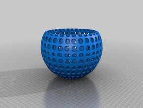 simple voronoi bowl math art mesh 3d print model - Mito3D