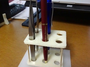 tweezers stand pen office 3d print model - Mito3D