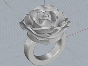 yüzük rose 3d print model - Mito3D