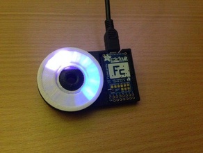 little fadecandy ring interactive art adafruit electronics led light 3d print model - Mito3D