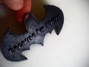 pendant because i'm batman accessories logo symbol pendants 3d print model - Mito3D
