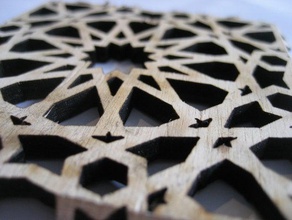 islámica patrón lasercut cuadro otros girih patrones lazzzor mosaico 3d print model - Mito3D