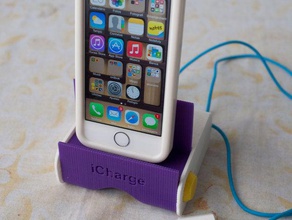 icharge-Fall Handy docking-station iphone 5 Fall 6 iphone-dock 3d print model - Mito3D