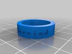 wedding ring no guilt if lost rings customized 3d print model - Mito3D