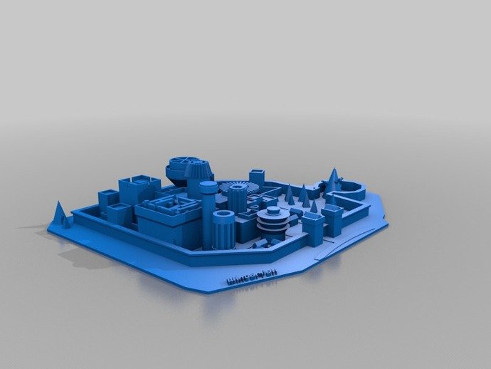 grande inverno 20 gli edifici le strutture castello gioco dio ottenuto sketchup troni tv legno 3D print model - Mito3D