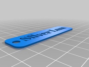 mi personalizados multilínea tag llavero - plata lam 2 organización personalizado 3d print model - Mito3D