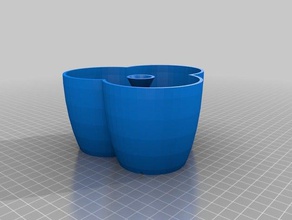my customized parametric stackable sub-irrigating plant pot & dish 3d print model - Mito3D