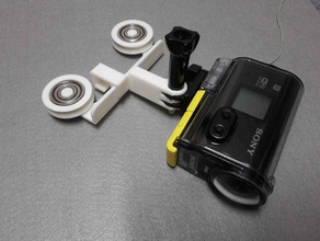cabo de acção came esporte & ao ar livre actioncam cablecam suporte câmera a gopro hero da montagem hdr-as10 hdr-as100v hdr-as15 hdr-as30v hdr-az1vr sony 3d print model - Mito3D