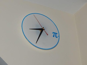 pi clock decor face 3d print model - Mito3D