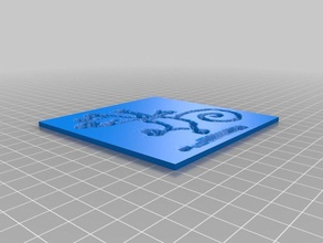 bop lithopane non-inverted 2d art customized 3d print model - Mito3D