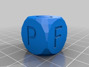 my customized dice- symbols jobs dice 3d print model - Mito3D