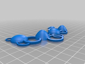 bubble Halskette 3d-drucken Blasen Kreise Schmuck Anhänger Formen 3d print model - Mito3D