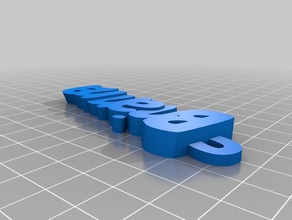 mon personnalisés iamburny du texte - nom porte-clés télécommande de l'organisation personnalisé 3d print model - Mito3D