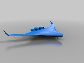 blended wing body vehicles 48 797 aircraft airplane boeing bwb cool x- 3d print model - Mito3D