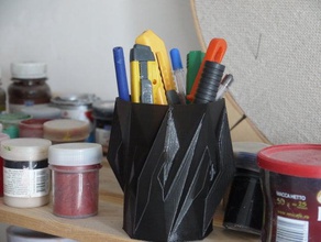 pinchos de una caja lápices los contenedores pensil cuadro espiral florero 3d print model - Mito3D