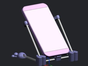 mobile phone support heart version phome 3d print model - Mito3D