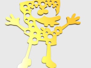 spongebob pendant jewelry 3d cartoon charm creation sponge easy print fashion kids bob 3d print model - Mito3D