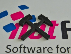 schl gel eisen collana accessori il martello hammer pick di data mining la schlaegel 3d print model - Mito3D
