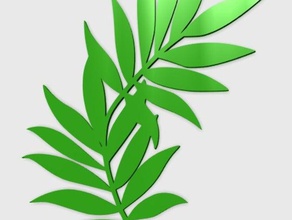 leafs takı 3d kolay yazdırma cazibe yaprak doğa öğrenme normal kolye 3d print model - Mito3D