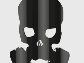 crânio máscara de gás pingente jóias 3d Pingente do charme fácil impressão humano 3d print model - Mito3D