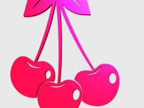 cherry pendant jewelry 3d art cherrys eat fashion fruit food 3d print model - Mito3D
