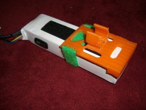 el fpv batería de lipo titular 20mm clip r c vehículos 3d print model - Mito3D