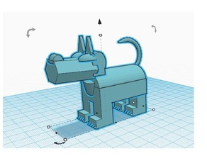 low poly chien L'impression 3d 3d print model - Mito3D