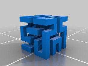 meine angepasste hilbert-Würfel Mathe-Kunst kundengebundene 3d print model - Mito3D