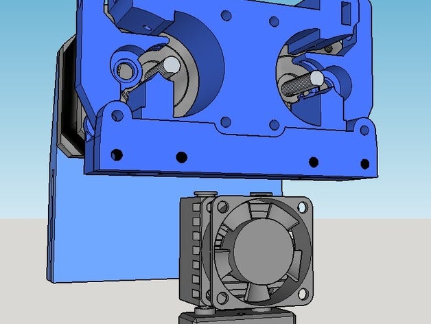 amadon's double bowden direct drive extruder 175mm filament 3d printer extruders prusa i3 3D print model - Mito3D