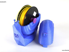 mankati snail shaped filament container 3d printer accessories fullscale xt plus 3d print model - Mito3D