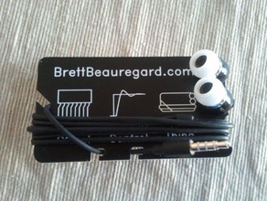 auriculares de botón-ajuste la tarjeta negocios otros crédito los titular útil 3d print model - Mito3D
