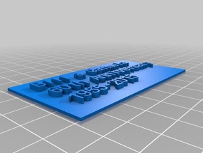 Geburtstags kundengebundene 3d print model - Mito3D