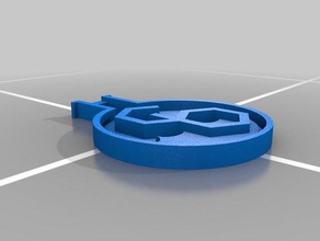 chemische Bindung als Schlüsselanhänger Schilder & logos die cb groningen keyring Teppich 3d print model - Mito3D