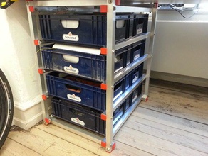 drawer system breadboxes organization breadbox endcaps 3d print model - Mito3D