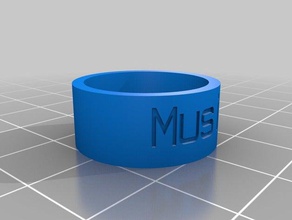 musique ring les anneaux personnalisé 3d print model - Mito3D