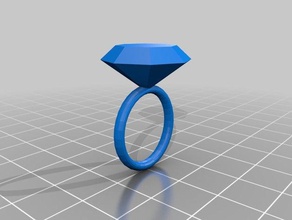 Kopie Lektion Diamant-ring Ergebnis 3d-drucken 3d print model - Mito3D
