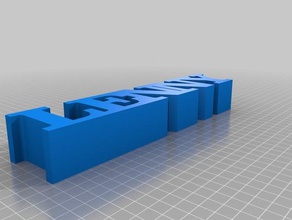 my customized 5 letters row lenny 3d print model - Mito3D