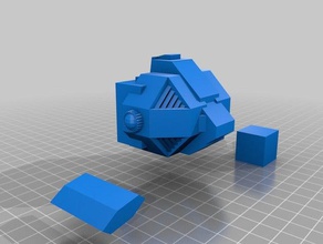 sunder batalla mech torso modelo de robots 3d print model - Mito3D